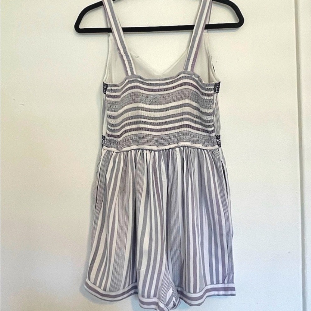 Japna Romper, Blue Stripe, Contrasting Embroidery, M, NWT - Picture 2 of 9